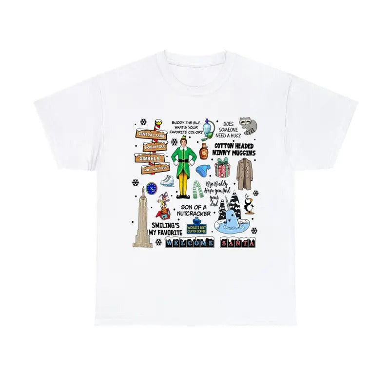 Elf Character Cotton Holiday Graphic Tee Classic Fit Hoodie, Sweatshirt | RetroVerseTees.com