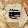 Embroidered Anime Sweatshirt, I Alone Level Up-Inspired Design, Monarch of Shadows Embroidered Sweater, Double Dungeon...