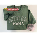 Embroidered Autism Mama Sweatshirt, Embroidered mama Crewneck, Personalized Gifts, Personalized Sweatshirt, Crewnecks for...