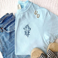 Embroidered Floral Cross Comfort Colors T-Shirt | Faith Based Christian T-Shirt | Easter | Religious Top | Jesus T-Shirt...