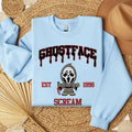 Embroidered Horror Ghostface Halloween Sweatshirt, Horror Movie Embroidery Shirt Hoodie | RetroVerseTees.com