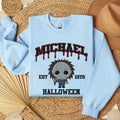 Embroidered Horror Michael Myers Halloween Sweatshirt, Horror Movie Embroidery Shirt Hoodie | RetroVerseTees.com
