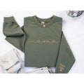 Embroidered Personalized Mama Sweatshirt, Mother's Day Gift, New Mom Gift, Minimalist Cool Mom Sweater, Women 124...