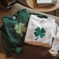 Embroidered St. Patrick's Day t-shirt, Irish Clover Sweatshirt, Irish Shamrock Sweatshirt, Saint Patricks Day Women, St...