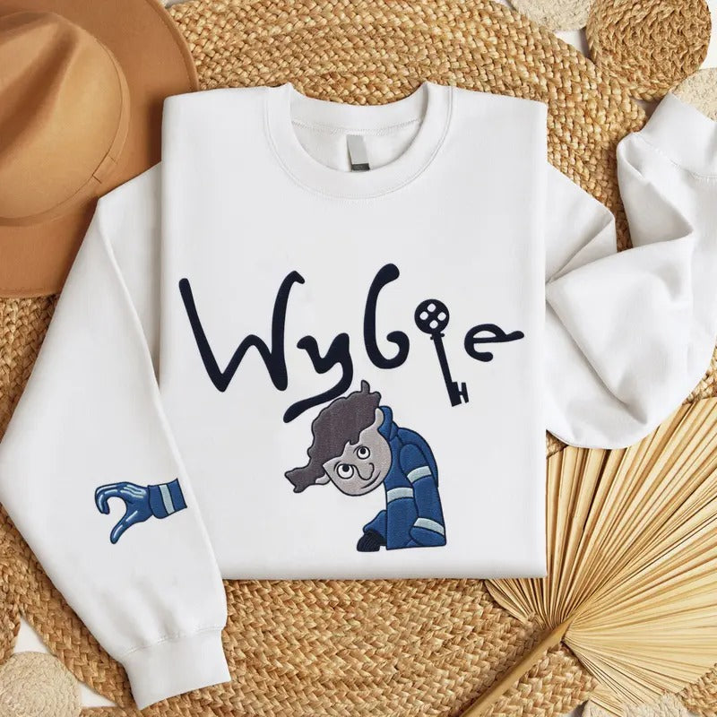 Embroidered Wybie Sweatshirt, Spooky Season Tee, Couple Matching Halloween Embroidery Shirt Gift Hoodie | RetroVerseTees.com