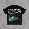 Emmanuel Eyes Old Retro Graphics Casual Graphic T-Shirt Y2K Clothing Graphic Tee Cotton Top Streetwear Hoodie, Sweatshirt