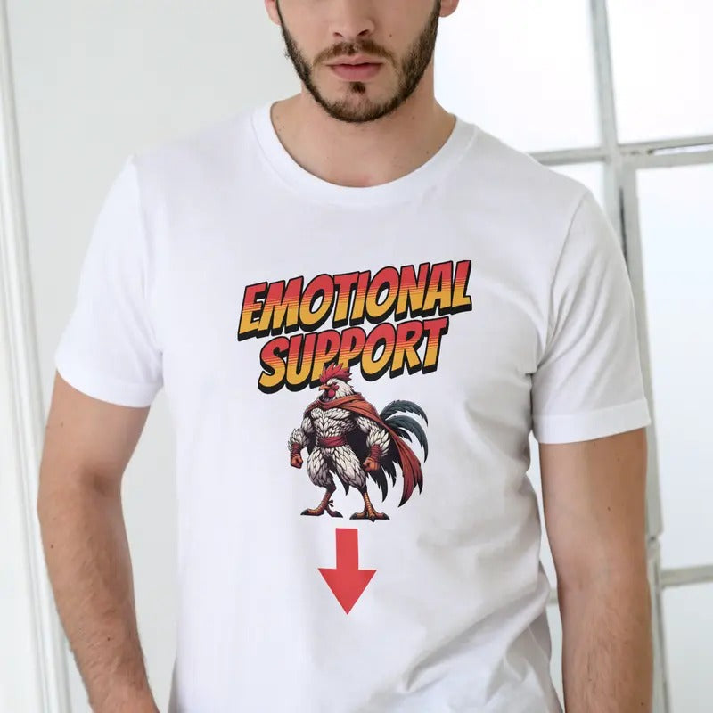 Emotional Support Animal Rooster T Shirt Hoodie, Sweatshirt | RetroVerseTees.com