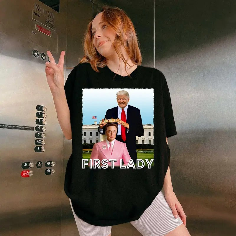 EnMusk First Lady 2024 shirt - Unisex Heavy Cotton Tee Basic Hoodie, Sweatshirt | RetroVerseTees.com