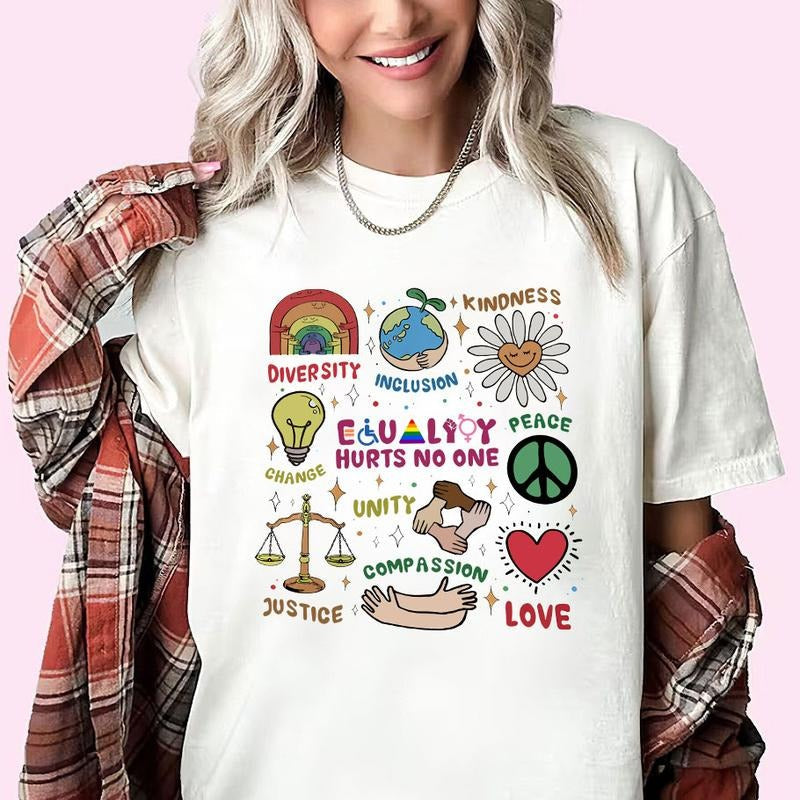 Equality Hurt No One New Version Shirt, Equality Peace Kindess Love Shirt, Sweatshirt, Equality Tee, Equal Right Shirt,...