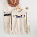 Equality Hurts No One T Shirt Hoodie Sweater, Equal Rights Hoodie, LGBTQ Sweatshirt, Rainbow Hoodie, Human Rights Shirt,...