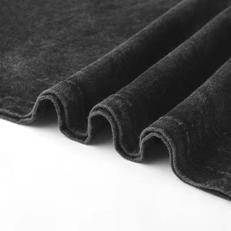 "Erm...What TNF Sigma?" Creative Pattern Printing Heavy 230g Pure Cotton Oversized Drop Shoulder T-shirt Washed T-shirt Retro Street T-shirt Basic T-shirt Loose Hip-hop Unisex Top Acid Wash T-shirt