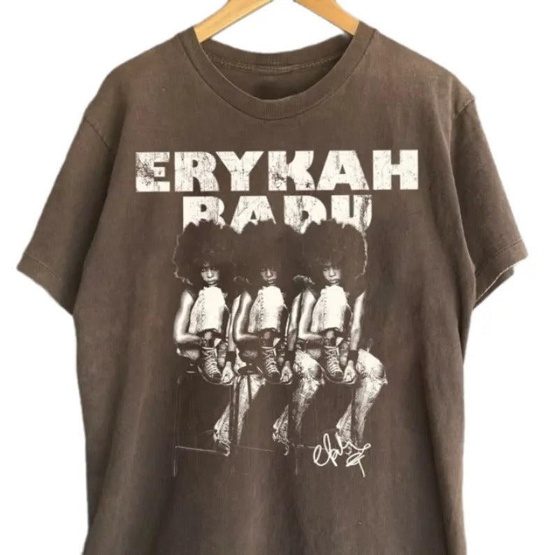 Erykah Badu Gifts for Fans, Graphic tour Shirt, Erykah Concert Shirt, Badu 90s Music Rock Unisex Top Tee Hoodie, Sweatshirt