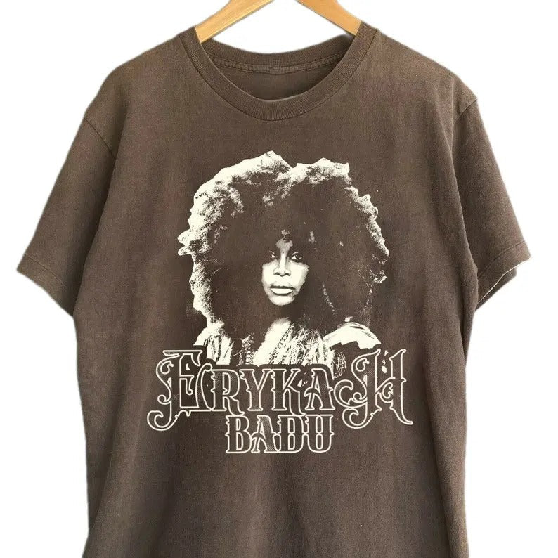 Erykah music 2024, Gifts for Fans, Graphic tour Shirt, Erykah Badu concert Shirt Unisex Cotton Fabric Top Hoodie, Sweatshirt