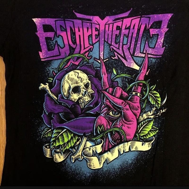 Escape The Fate T- Shirt Short Sleeve Cotton Unisex Full Size Hoodie, Sweatshirt | RetroVerseTees.com