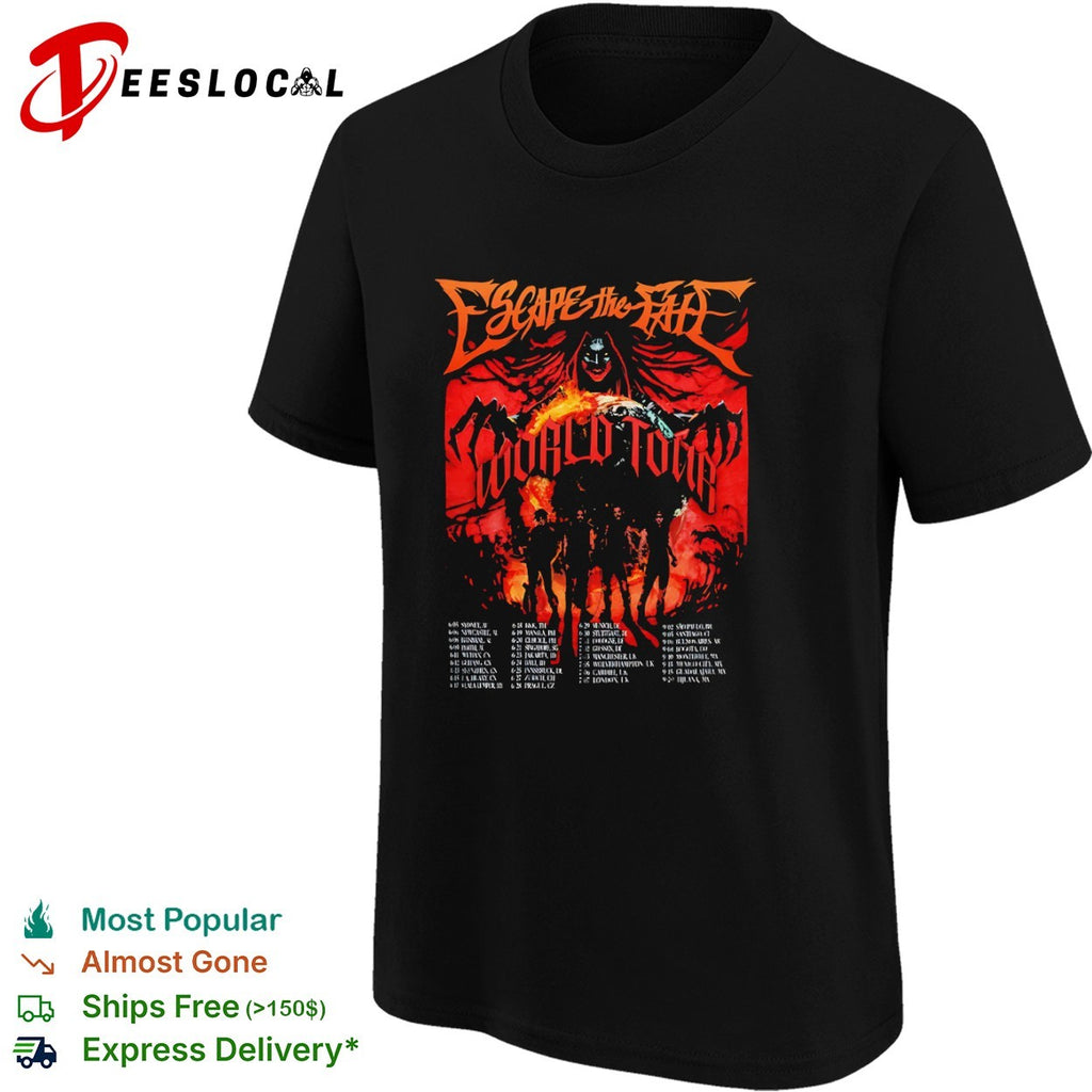 Escape the Fate World Tour Dates Concert shirt