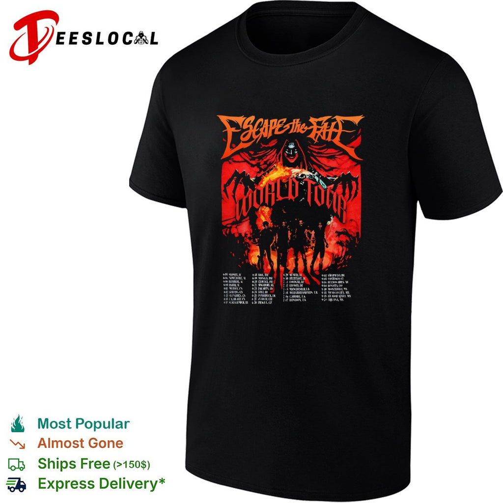 Escape the Fate World Tour Dates Concert shirt