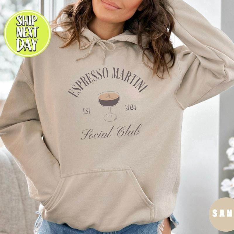Espresso Martini Social Club Sweatshirt, Est 2024, Perfect Gift, Espresso Martini Social Club Hoodie, EST 2024 Hoodie,...