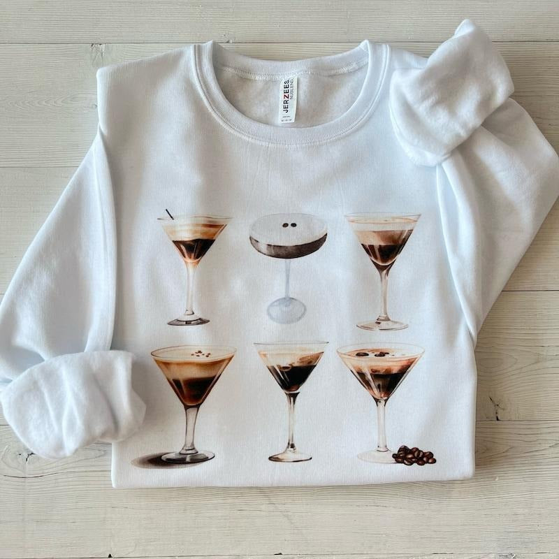 Espresso Martini Sweatshirt, Coffee Lover Crewneck, e Martini Sweatshirt, Tini Time, Martini Lover Sweater, Perfect Gift...