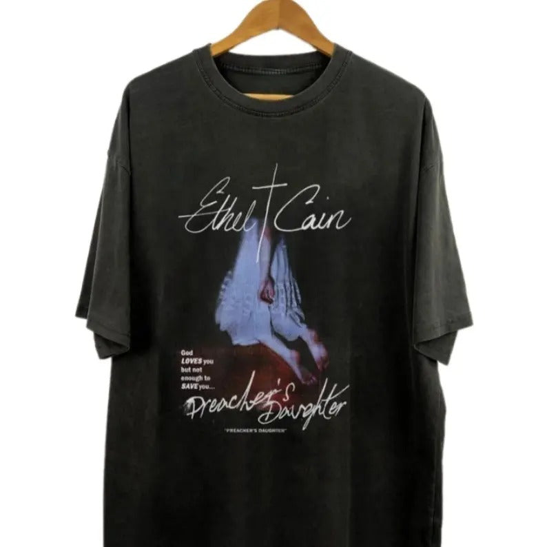 Ethel Cain 90s Vintage Shirt, Ethel Black Metal T-shirt, Preacher's Daughter Graphic Unisex Top Tee Shirt Hoodie, Sweatshirt