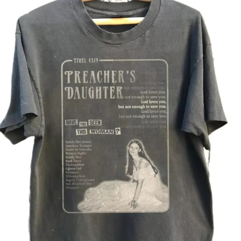 Ethel Cain T-shirt, Preacher's Daughter Music Album Shirt, Ethel Graphic Tee, Retro 90s Unisex T-shirt Hoodie, Sweatshirt