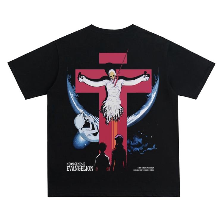 Eva "Second Master and Disciple Lilith" Vintage Oversized Tee Anime T-shirt 100% Cotton Original Design Men's Top...
