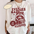 Even Baddies Get Saddies Shirt, Smut Reader T Shirt, Bookish Raccoon, Funny Anxiety Tee, Gift For Book Lover AG6R4...