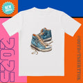 Summer Must-Have! 'Blue Shoe Craze' 3D Printed Tee | 3D Cut | Trendy Streetwear for Date/Party/Everyday Hoodie, Sweatshirt