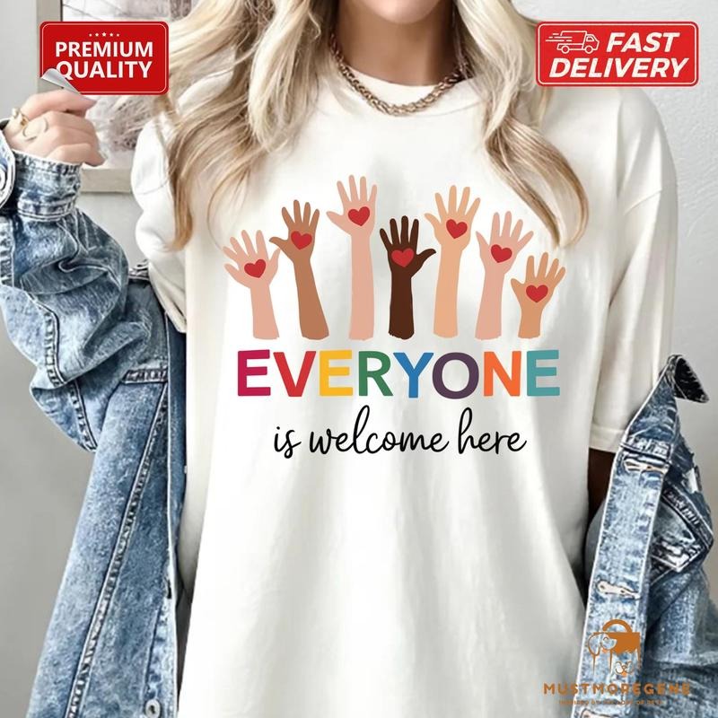 Everyone Is Welcome Here Shirt Idaho Teacher Shirt Inclusion and Equality T Shirt Protest and Resist T Shirt Gift for...