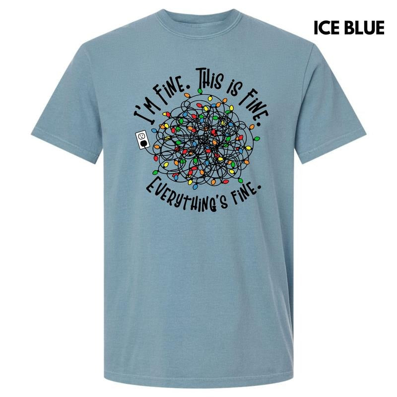 Everything's Fine Lights Comfort Colors T-Shirt 'NLB' Hoodie, Sweatshirt | RetroVerseTees.com