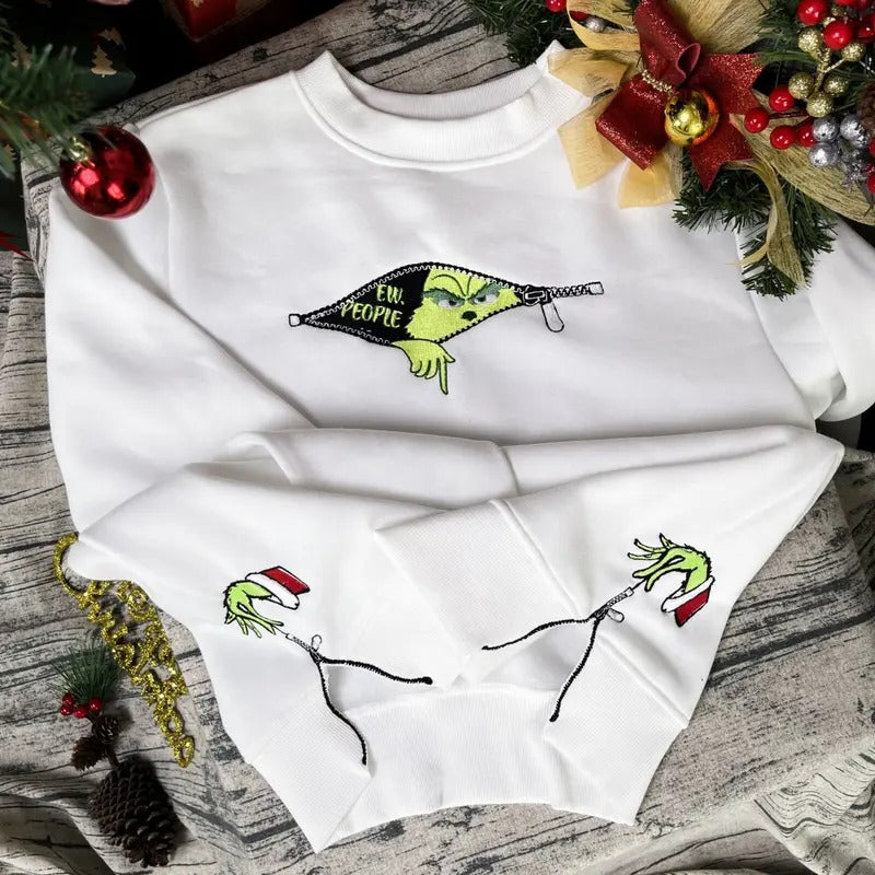 Eww People Sidebow Embroidered Sweatshirt, Sidebow Funny Christmas Shirt Hoodie | RetroVerseTees.com