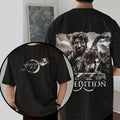 Expedition 33 Clair Obscur Inspired Double-Sided T-shirt, Turn-Based RPG Fan Art, Futuristic Anime Combat Hoodie Sweatshirt