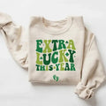 Extra Lucky This Year Sweatshirt, St Patrick's Day Pregnancy Reveal, Pregnancy Announcement Sweatshirt, Mom To Be...
