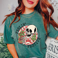 FEELING FESTIVE SKELETON T-SHIRT (COMFORT COLORS T-SHIRT, CASUAL SHIRT UNISEX, CHRISTMAS CLOTHING, GRAPHIC APPAREL,...
