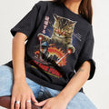 FELINE FURY OVERSIZED TEE, Men Summer Fashion Cotton, Cotton Menswear, S to 3XL Soft Top Hoodie, Sweatshirt