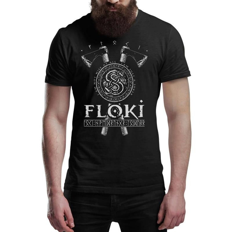 FLOKI Viking T-Shirt Victory Or Valhalla Tee Shirt Norway Norse Mythology Viking Shirt Unisex Warrior style 02 Hoodie,...