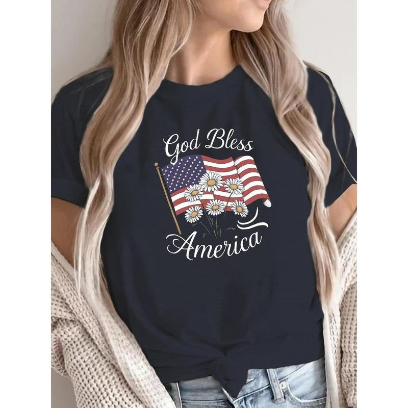 FOG Bless America Women'WB shield Patriotic T-Shirt