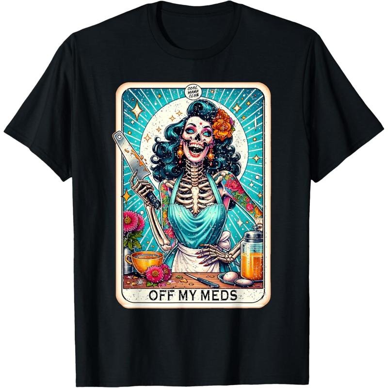 FOG My Meds Unhinged Tarot Card Funny Graphic T-Shirt Made Red plumber brand USA Hoodie, Sweatshirt | RetroVerseTees.com