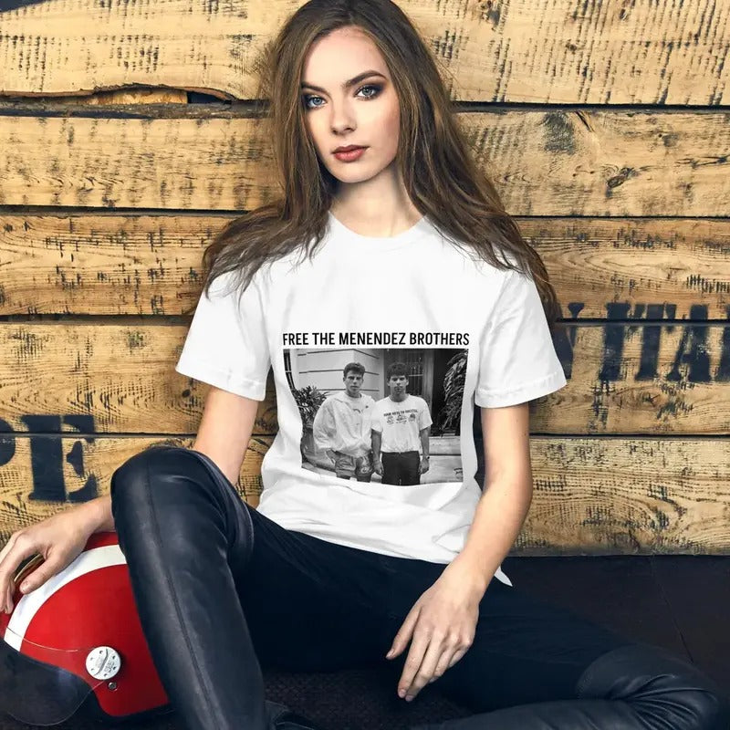 FREE the MENENDEZ BROTHERS, Justice for Lyle and Erik Menendez Unisex t-shirt Hoodie, Sweatshirt | RetroVerseTees.com