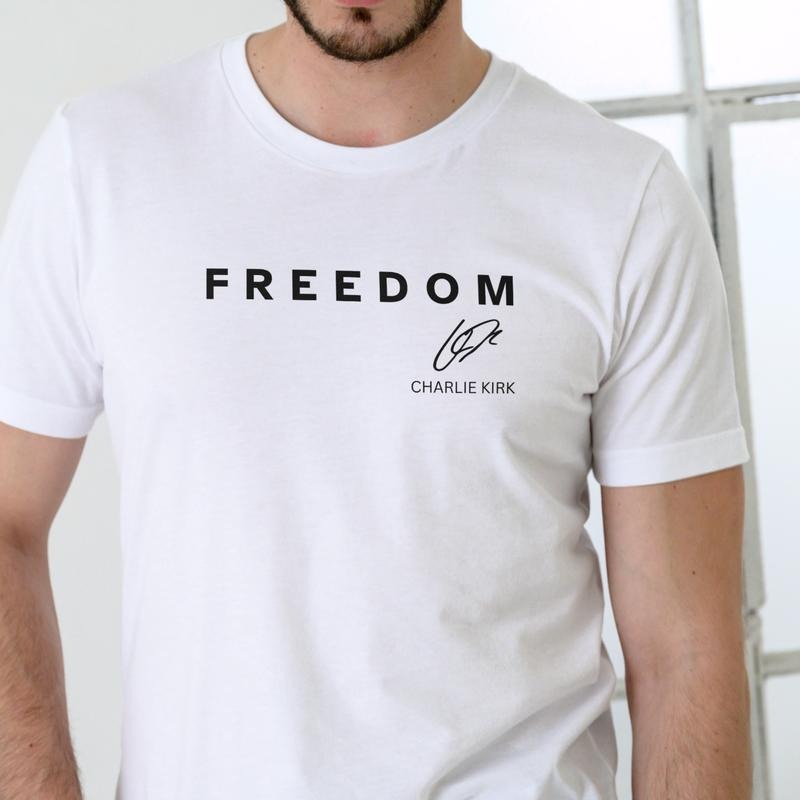FREEDOM CHARLIE KIRK T Shirt, Unisex Cotton Hoodie, Sweatshirt | RetroVerseTees.com