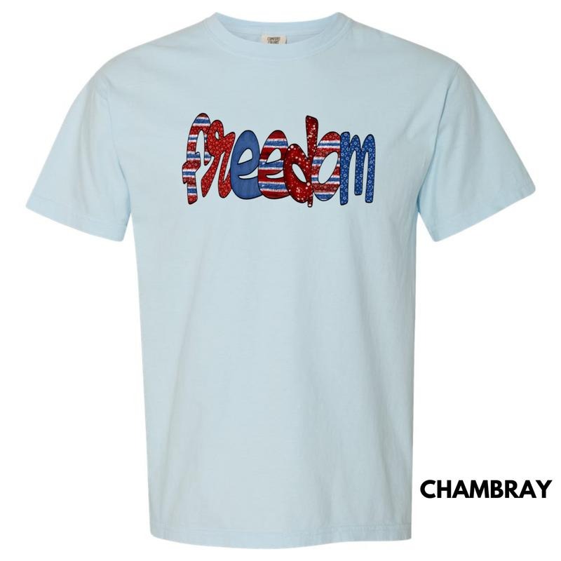 FREEDOM Doodle Comfort Colors T-Shirt Hoodie, Sweatshirt | RetroVerseTees.com