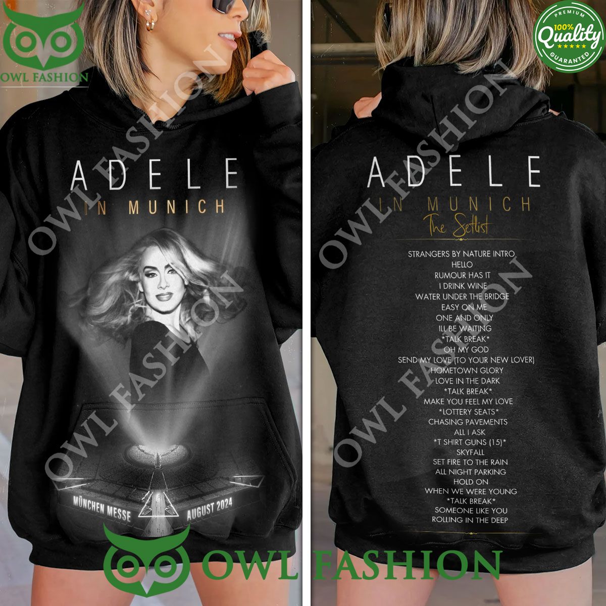 Adele In Munich World Tour List Song 3D Tshirt