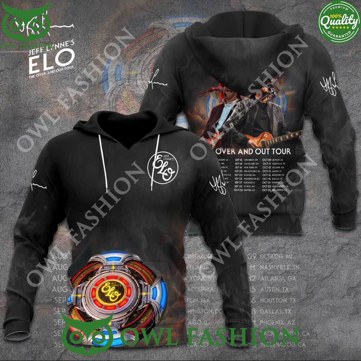 Jeff Lynne ELO The Over and Our Tour 3D t Shirt