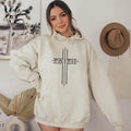 Faith Cross Sweatshirt, Christian Sweatshirt, Bible Verse Hoodie, Christian Gift, Jesus Sweatshirt, Gift for Him, Gift...
