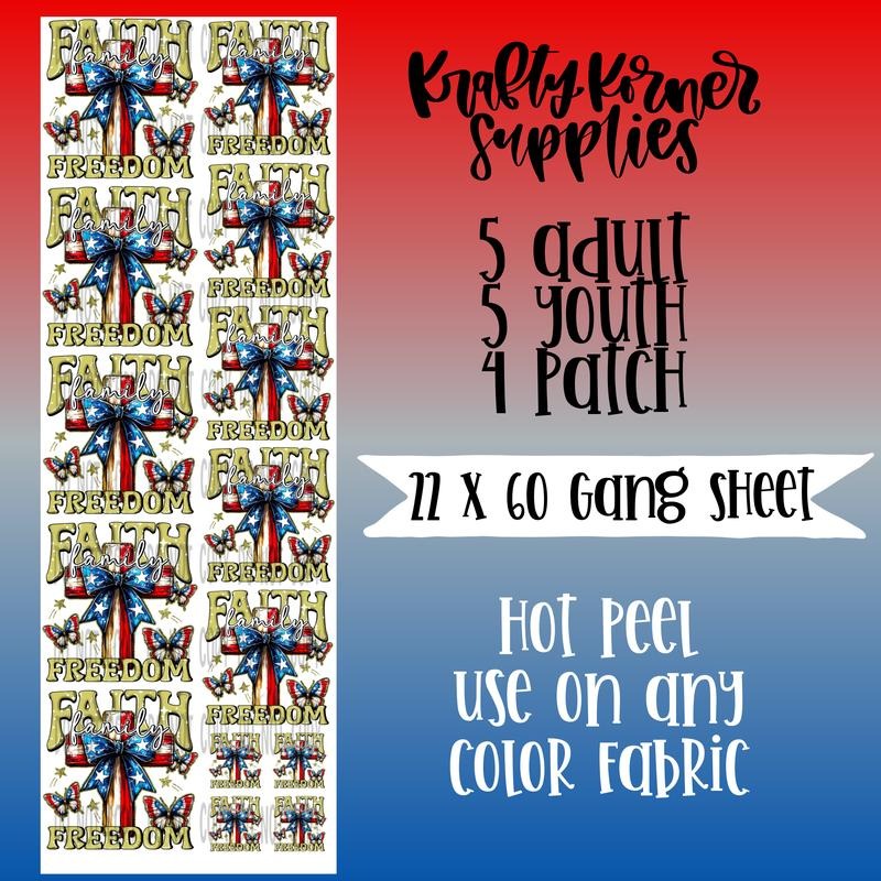 Faith Family DTF Transfer Gang Sheet, 22 x 60 T-Shirts, Hoodie, Sweatshirt | RetroVerseTees.com