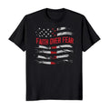 Faith Over Fear American Flag Patriotic T-Shirt Hoodie, Sweatshirt | RetroVerseTees.com