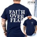 Faith Over Fear Graphic Tee Pure Cotton Casual Street Style Crew Neck Short Sleeve T-Shirt Tops Trendy For Women For Men,...