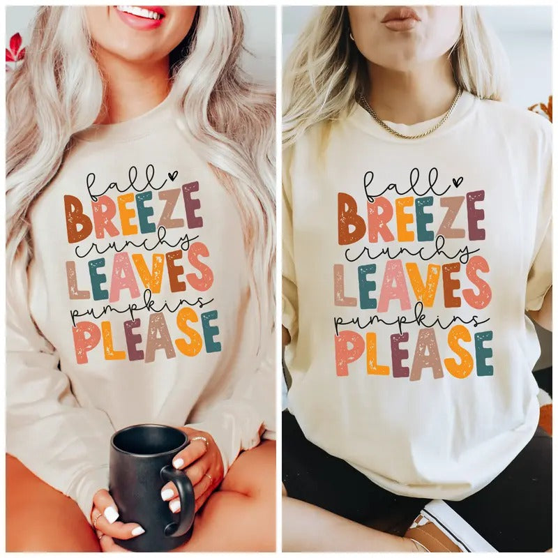 Fall Breeze Tee or Sweatshirt Hoodie | RetroVerseTees.com