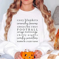 Fall Favorites Fleece Crewneck Sweatshirt T-Shirts, Hoodie | RetroVerseTees.com