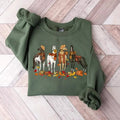 Fall Horse Sweatshirt, Horse Crewneck Sweatshirt, Horse Farm Animals Shirt, Autumn Pullover Hoodie | RetroVerseTees.com