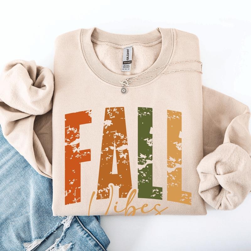 Fall Vibes, Retro Varsity, Autumn, Pumpkin Sweatshirt T-Shirts, Hoodie | RetroVerseTees.com